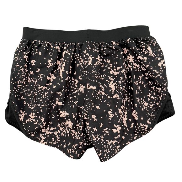 Under Armour Pink Splash Elastic Waistband Logo Loose Running Shorts Medium - Picture 3 of 8